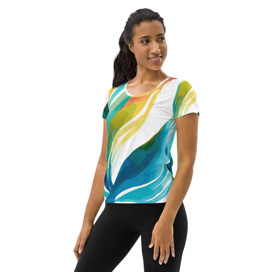 Womens Stretch Fit Athletic Sports T-shirt - Strength and Courage