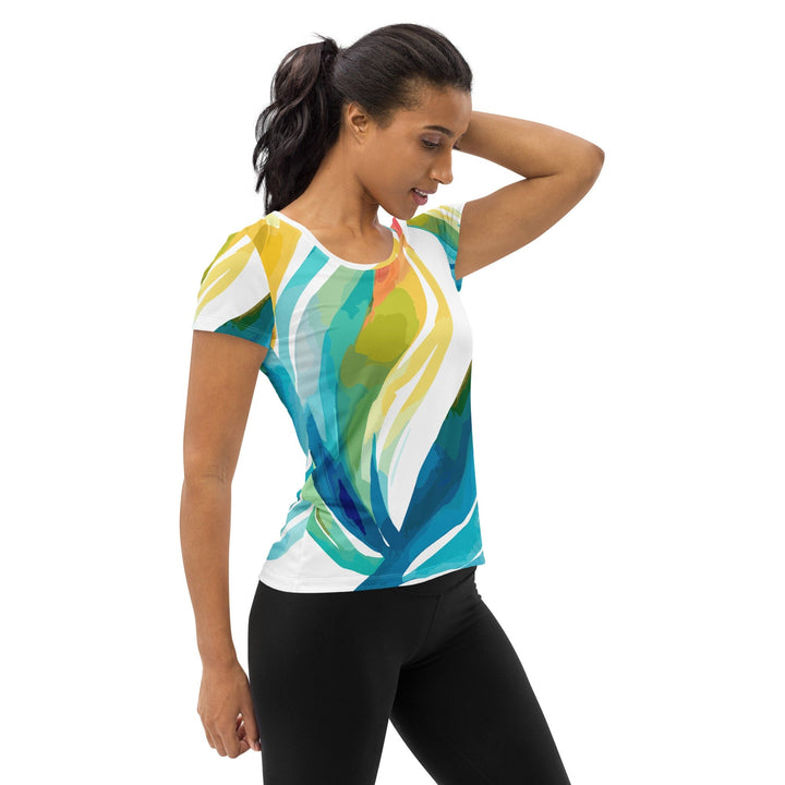 Womens Stretch Fit Athletic Sports T-shirt - Strength and Courage