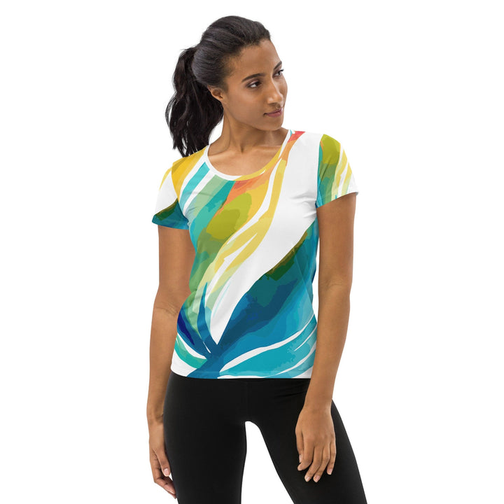 Womens Stretch Fit Athletic Sports T-shirt - Strength and Courage