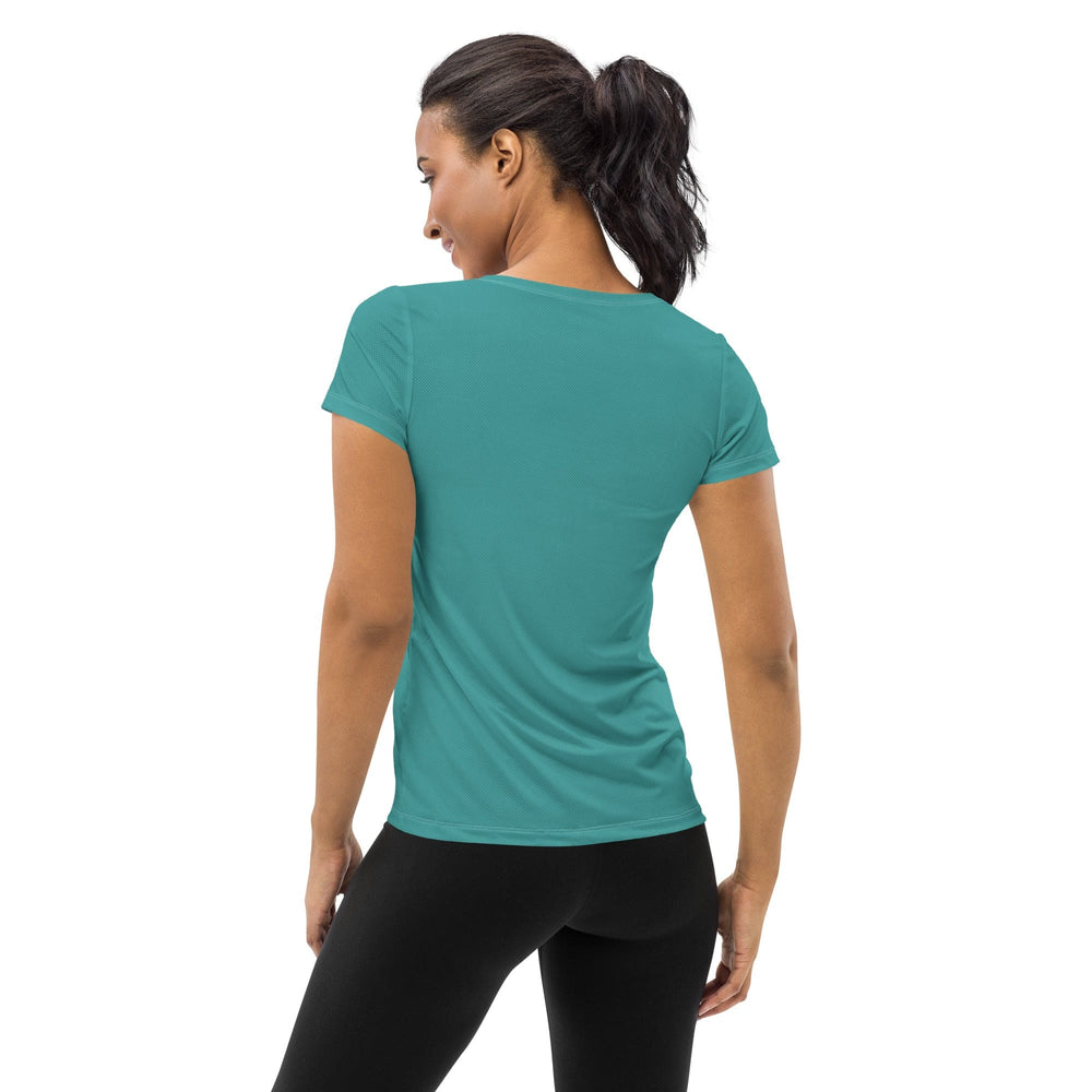 Womens Stretch Fit Athletic Sports T-shirt - Teal Green