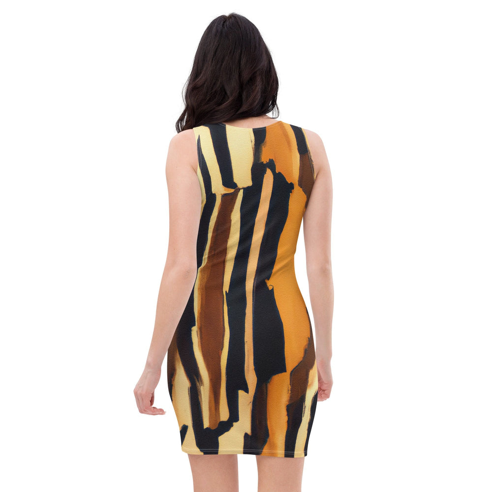 Womens Stretch Fit Bodycon Dress Zorse Lines Print - Womens | Dresses | Bodycon