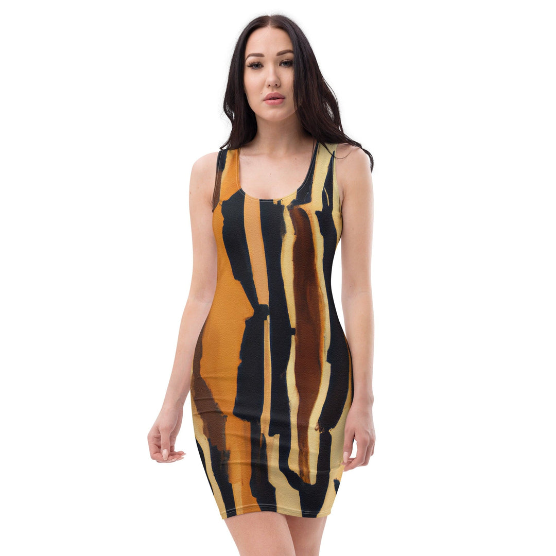 Womens Stretch Fit Bodycon Dress Zorse Lines Print - Womens | Dresses | Bodycon