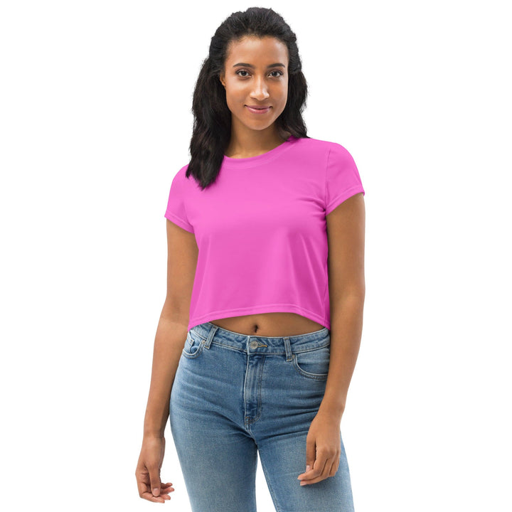 Womens Stretch Fit Crop Tee T-shirt