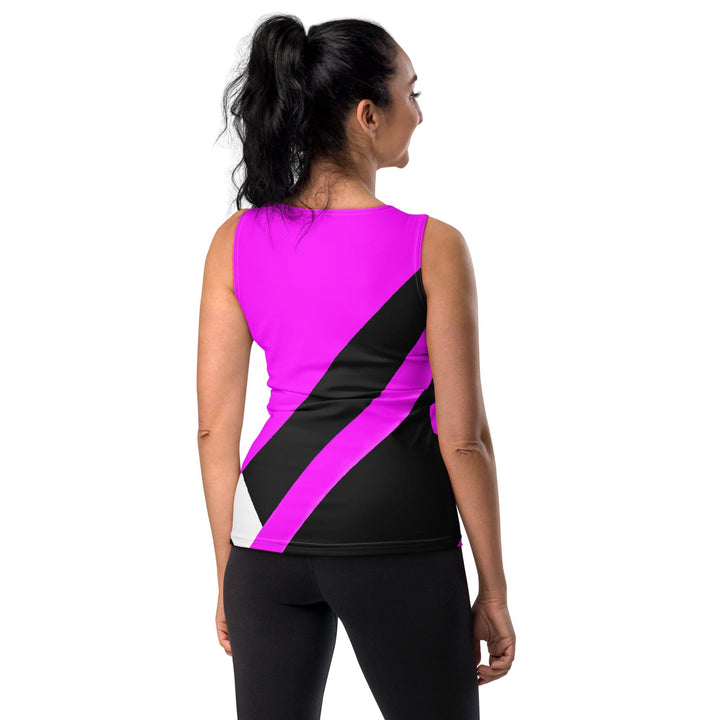 Womens Stretch Fit Tank Top Black And Pink Pattern 2 - Womens | Tank Tops | AOP