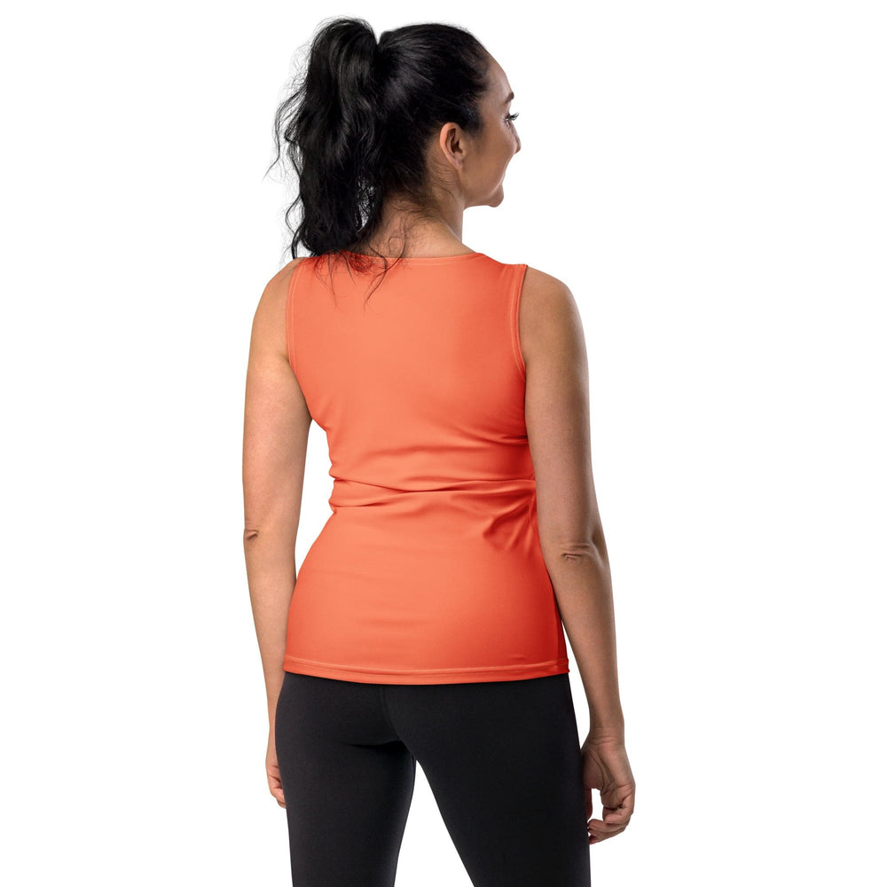 Womens Stretch Fit Tank Top Coral Orange Red - Womens | Tank Tops | AOP