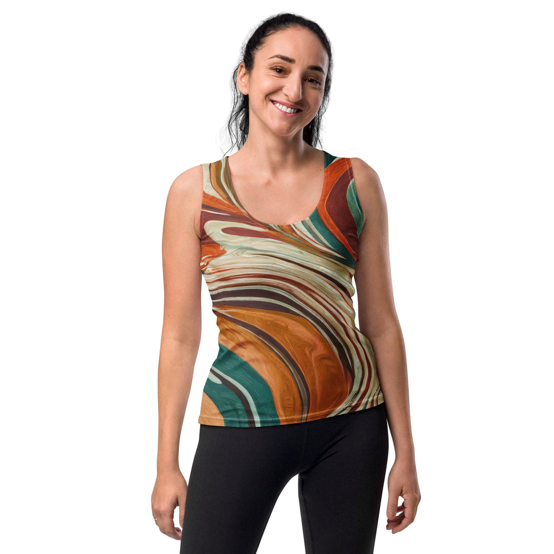 Womens Stretch Fit Tank Top Marble Print 17163 - Womens | Tank Tops | AOP