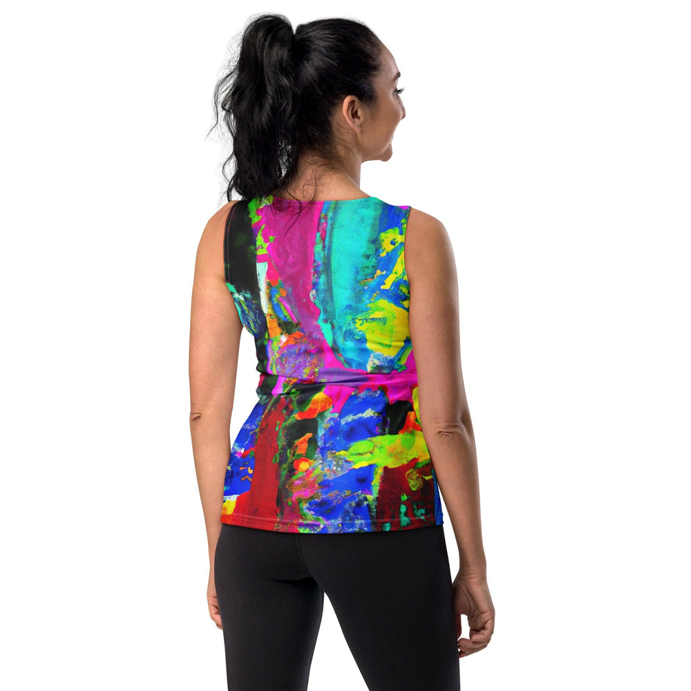 Womens Stretch Fit Tank Top Multicolor Abstract Pattern 2 - Womens | Tank Tops