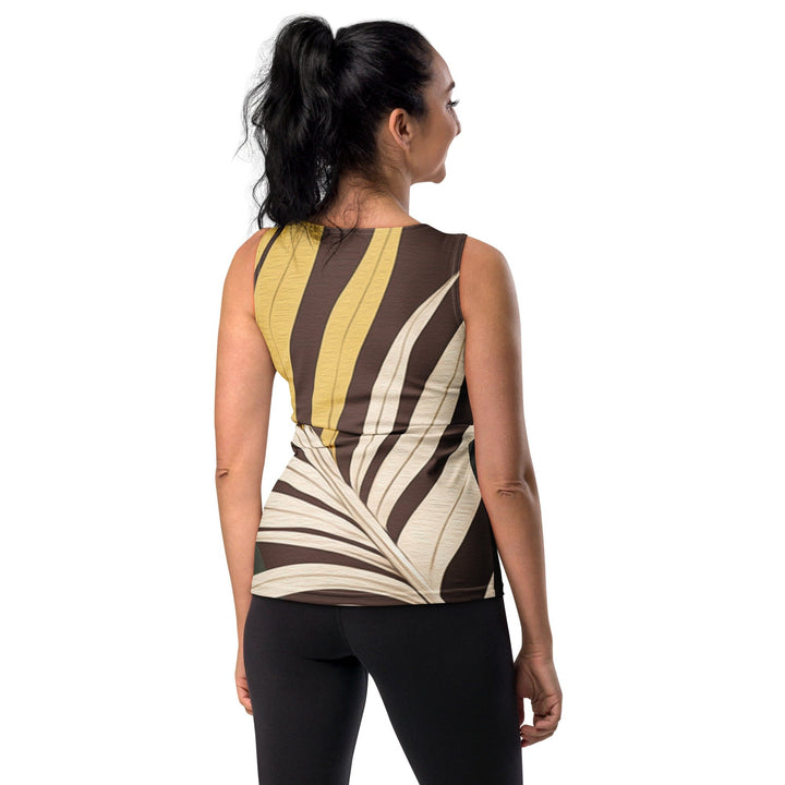 Womens Stretch Fit Tank Top Palm Tree Leaves Pattern - Womens | Tank Tops | AOP