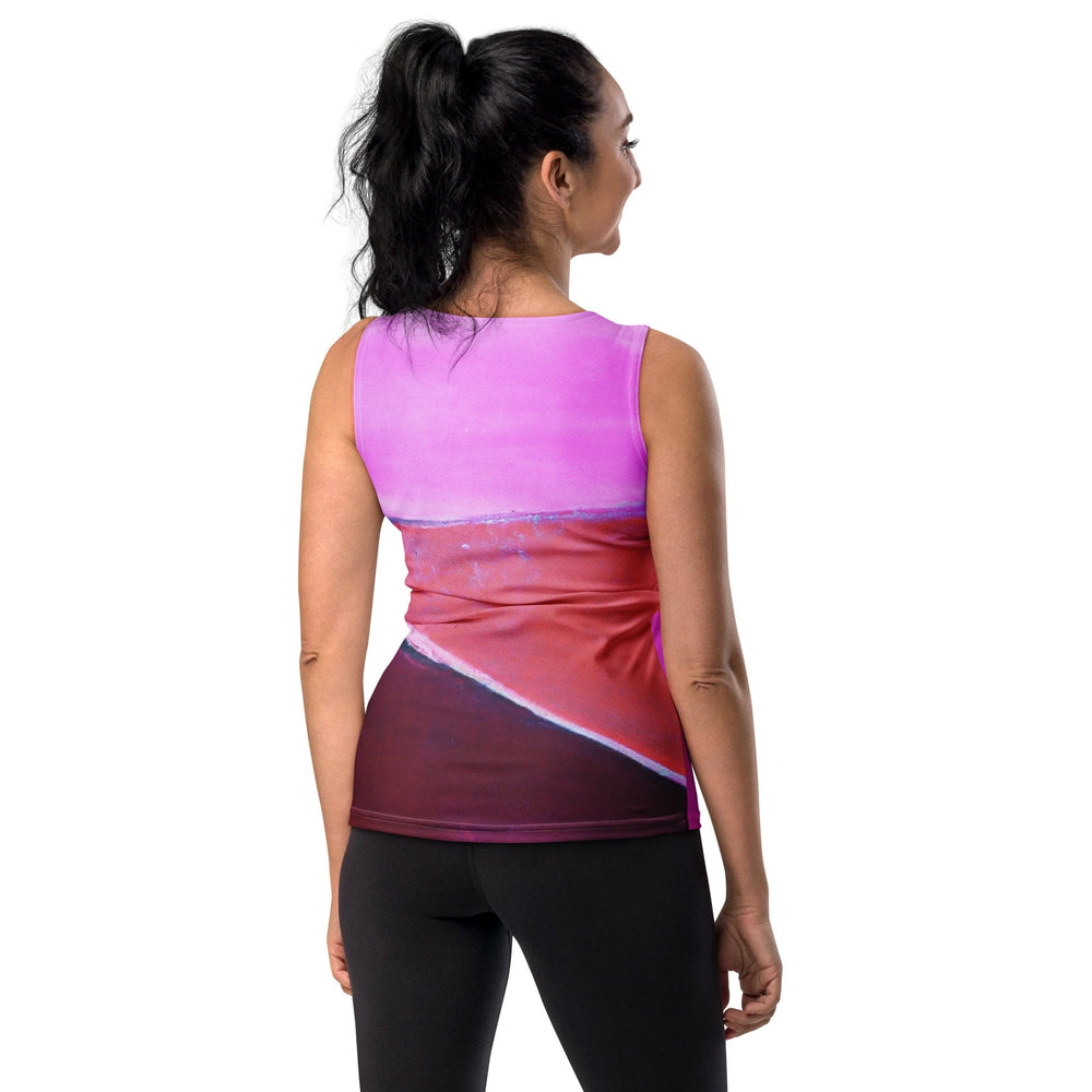 Womens Stretch Fit Tank Top Pink And Purple Pattern - Womens | Tank Tops | AOP