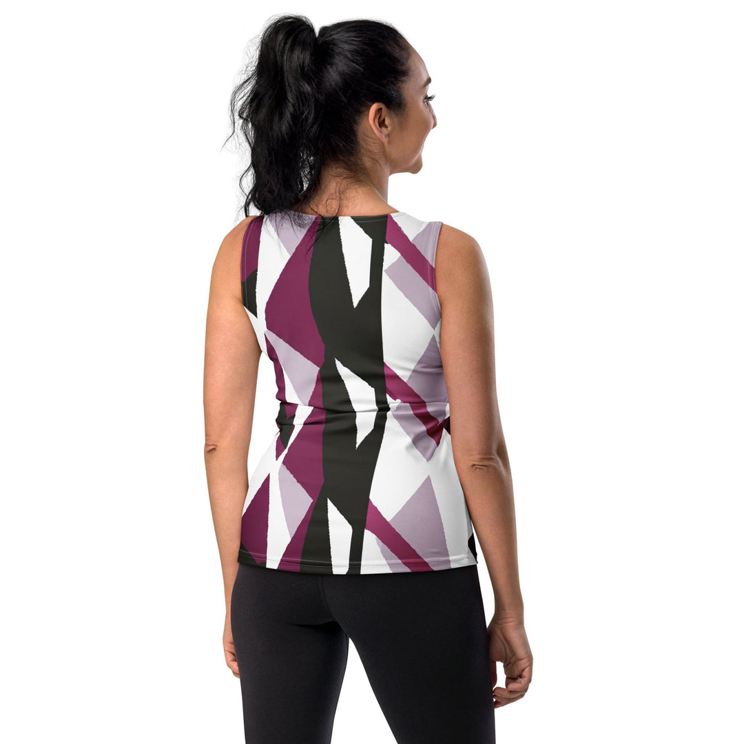 Womens Stretch Fit Tank Top Pink Mauve Pattern - Womens | Tank Tops | AOP