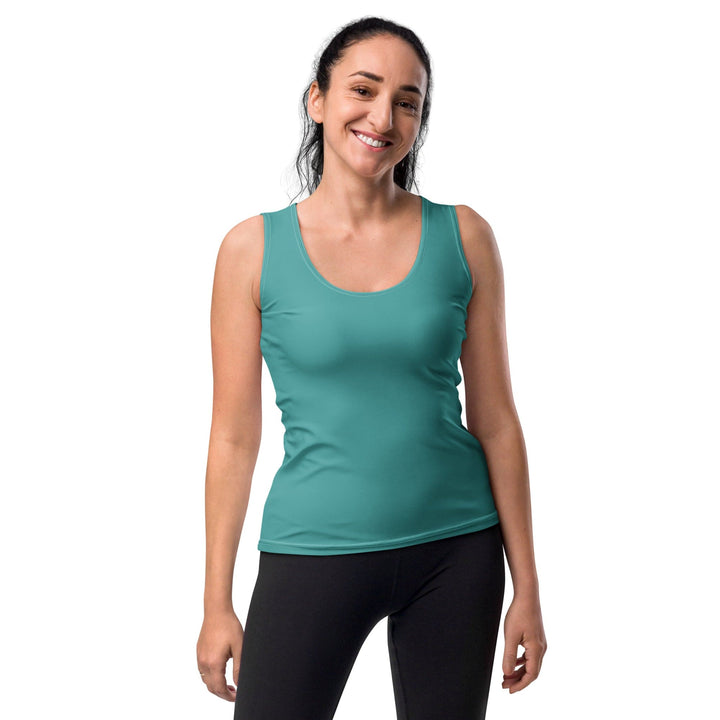 Womens Stretch Fit Tank Top Teal Green - Womens | Tank Tops | AOP