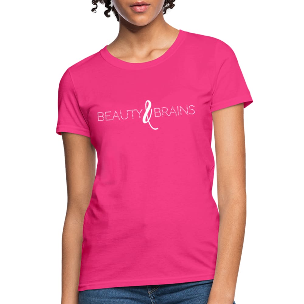 Womens T-shirt Beauty and Brains Graphic Tee - Womens | T-Shirts