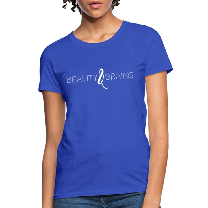 Womens T-shirt Beauty and Brains Graphic Tee - Womens | T-Shirts