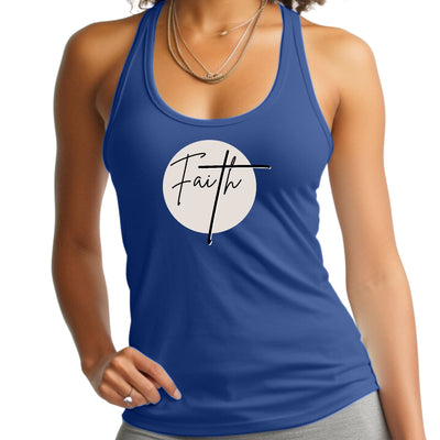 Womens Tank Top Fitness Shirt Faith - Christian Affirmation - Black - Womens