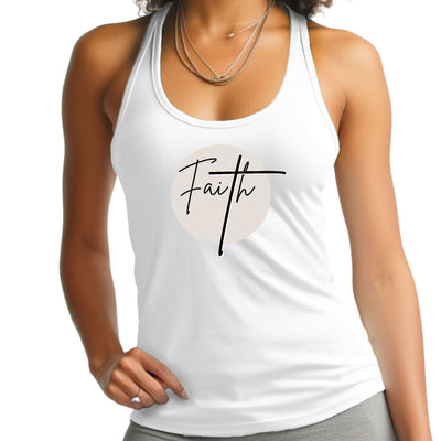 Womens Tank Top Fitness Shirt Faith - Christian Affirmation - Black - Womens