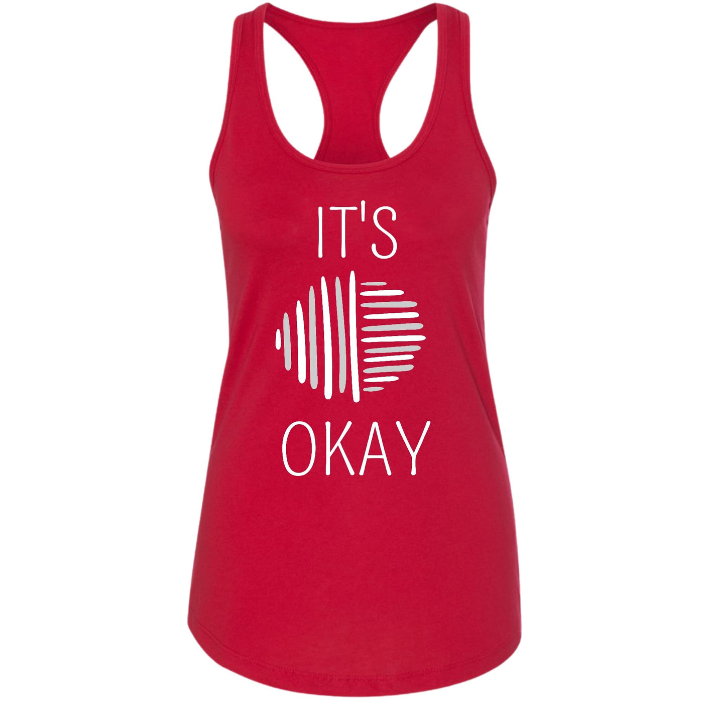 Womens Tank Top Fitness Shirt Say It Soul Its Okay Grey And White - Womens