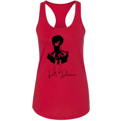 Womens Tank Top Fitness Shirt Say It Soul Lets Dance Black Line Art - Womens