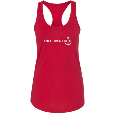 Womens Tank Top Fitness T - shirt Anchored Faith Print - Tops
