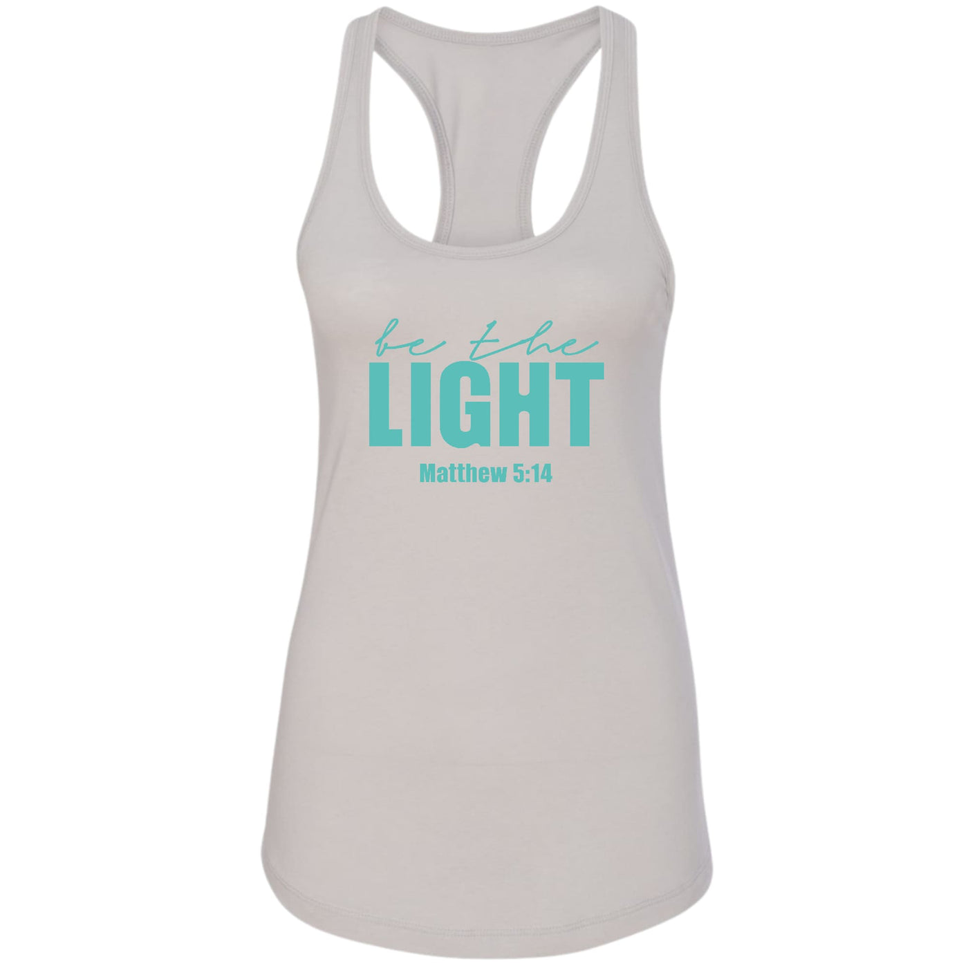Womens Tank Top Fitness T-shirt Be The Light Print - Tops