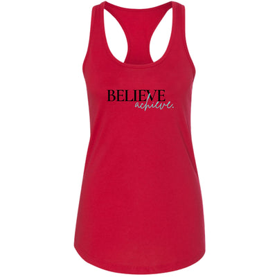 Womens Tank Top Fitness T - shirt Believe And Achieve - Tops