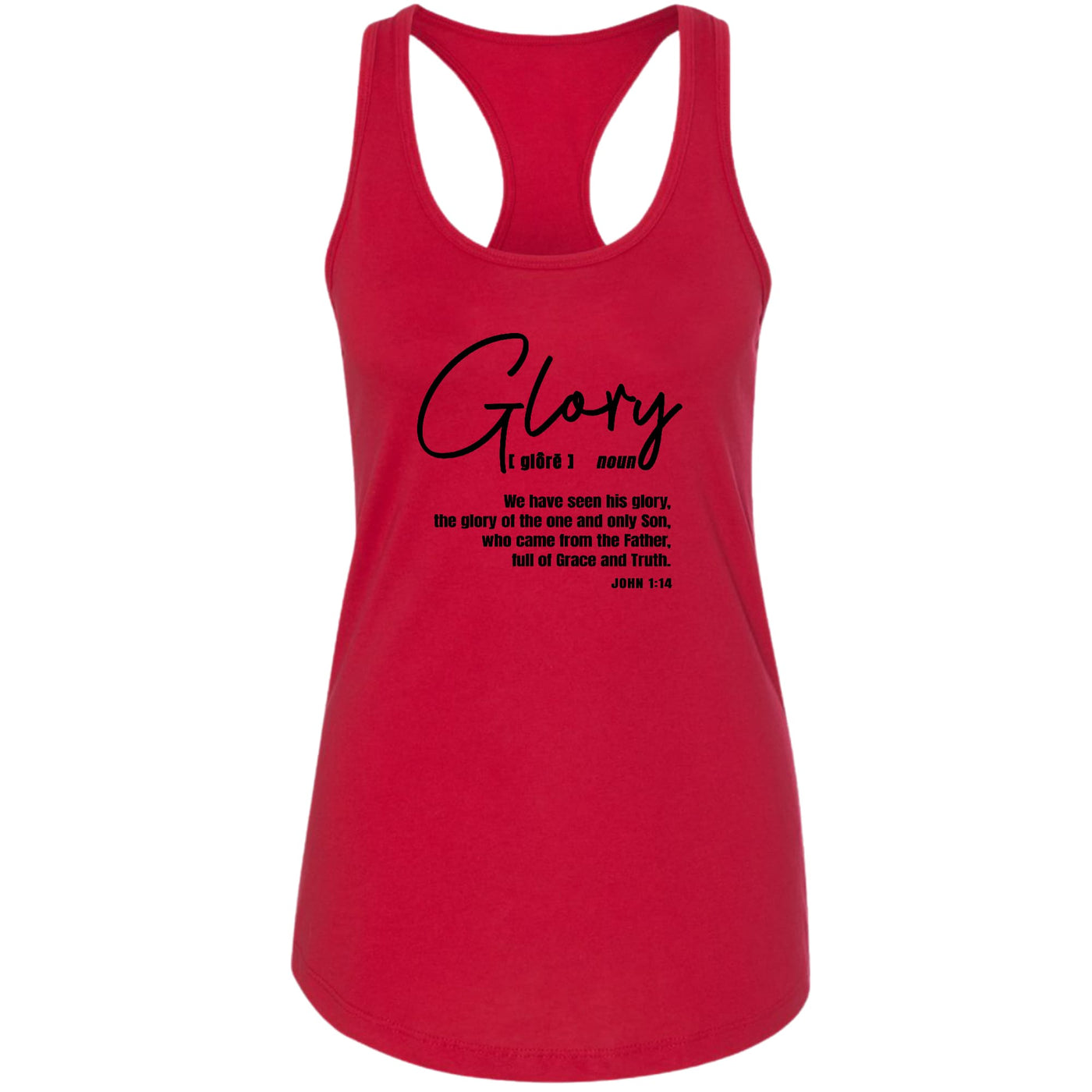 Womens Tank Top Fitness T - shirt Glory - Christian Inspiration Black | Tops