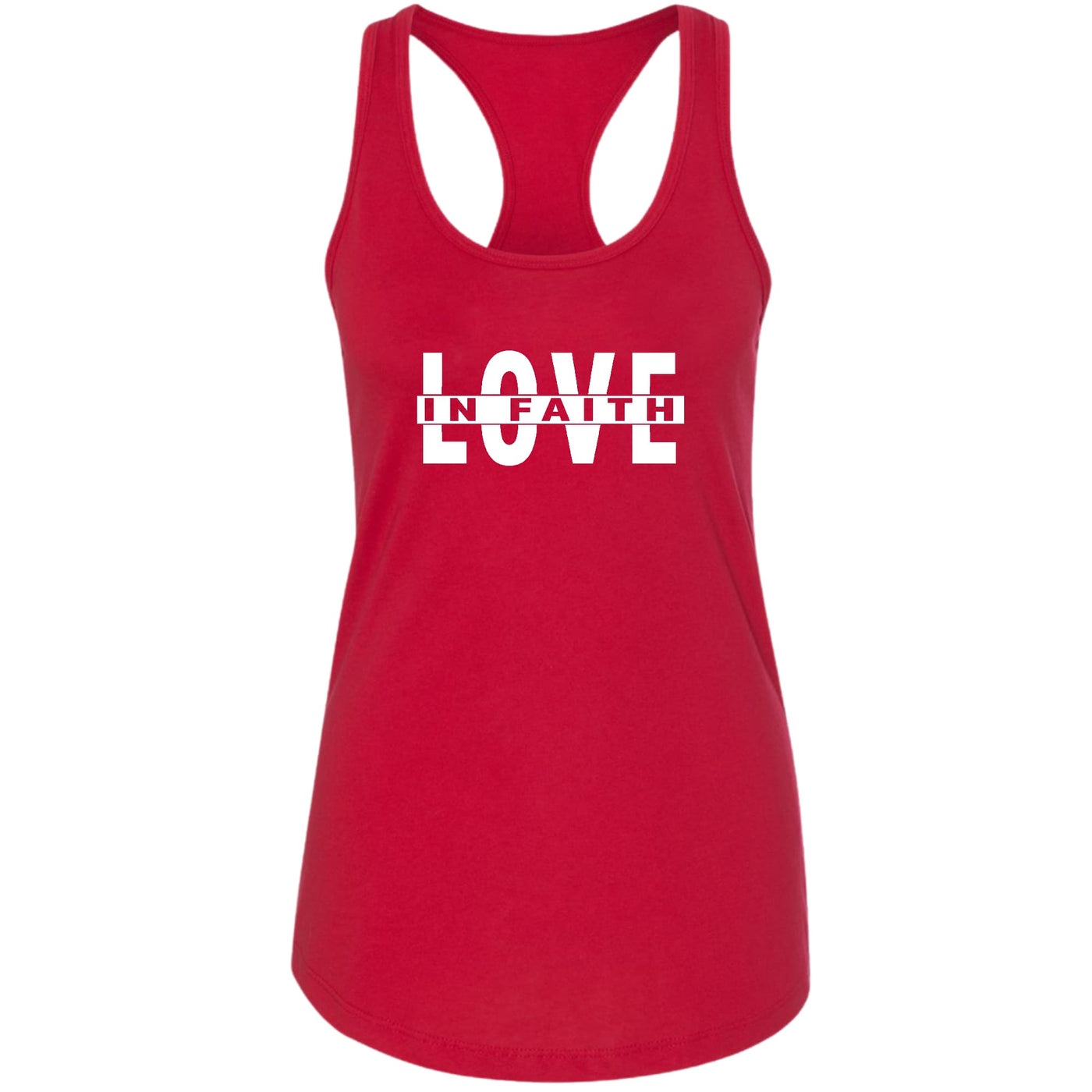Womens Tank Top Fitness T-shirt Love In Faith - Womens | Tank Tops