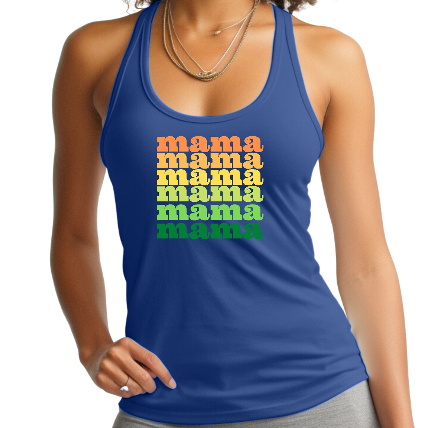 Womens Tank Top Fitness T - shirt Mama Celebrating Mothers - Tops