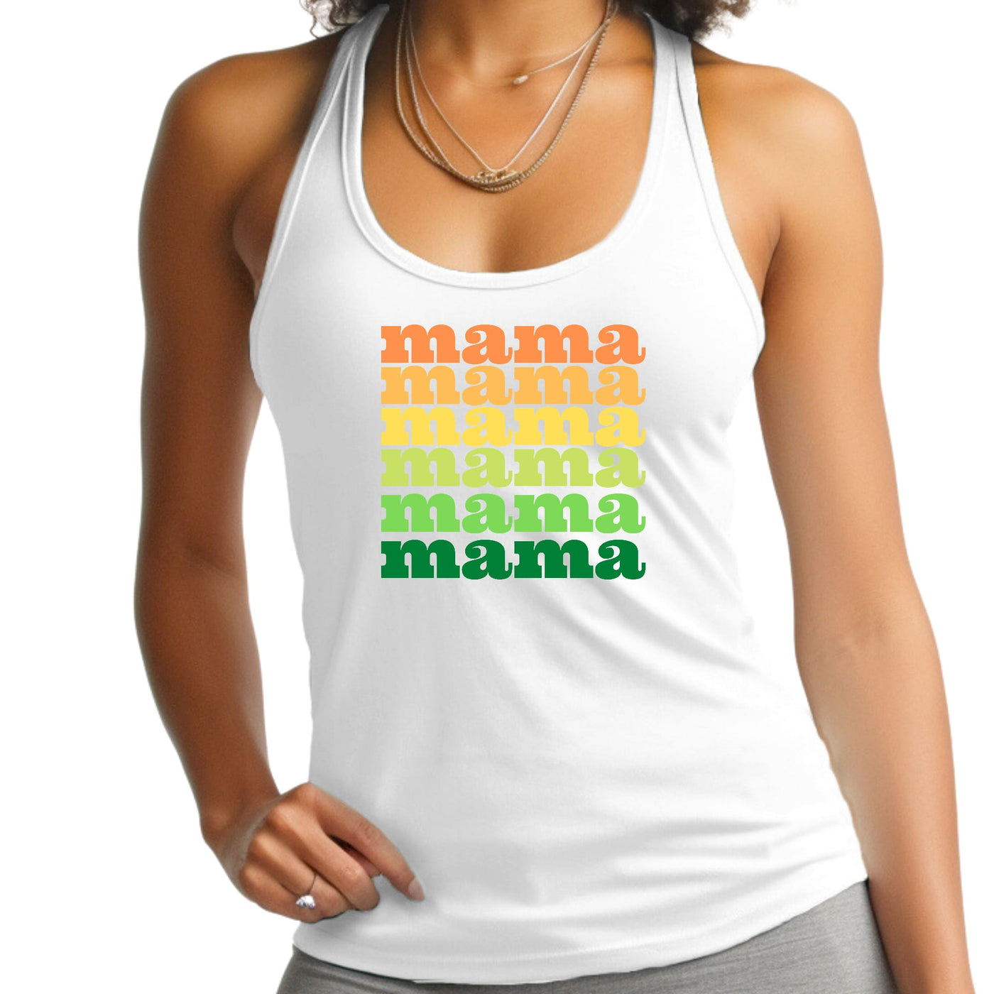Womens Tank Top Fitness T - shirt Mama Celebrating Mothers - Tops