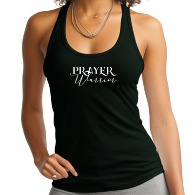 Womens Tank Top Fitness T - shirt Prayer Warrior Script Style - Tops