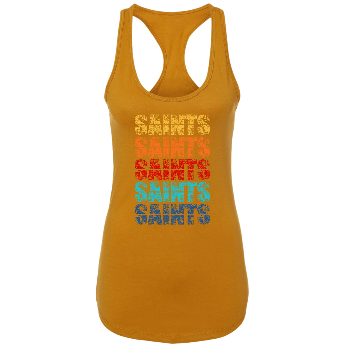 Womens Tank Top Fitness T-shirt Saints Colorful Art Illustration - Womens
