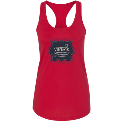 Womens Tank Top Fitness T - shirt Vintage Premium Quality Black Beige - Tops