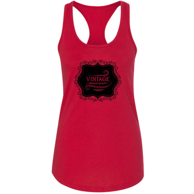 Womens Tank Top Fitness T - shirt Vintage Premium Quality Black - Tops