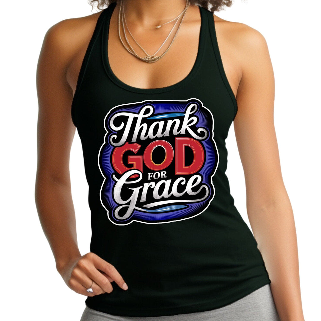 Womens Tank Top Shirt Thank God for Grace - Mens | Tank Tops