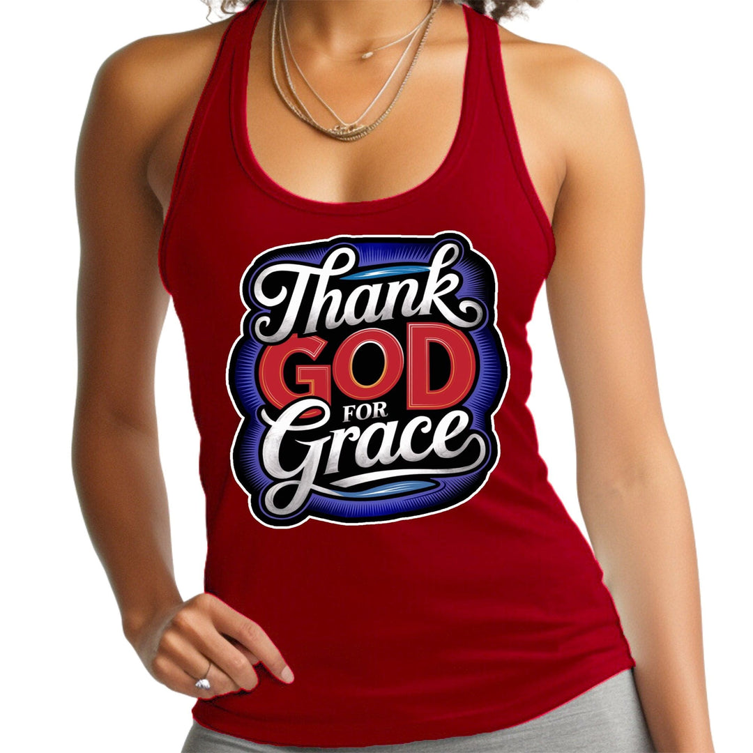 Womens Tank Top Shirt Thank God for Grace - Mens | Tank Tops