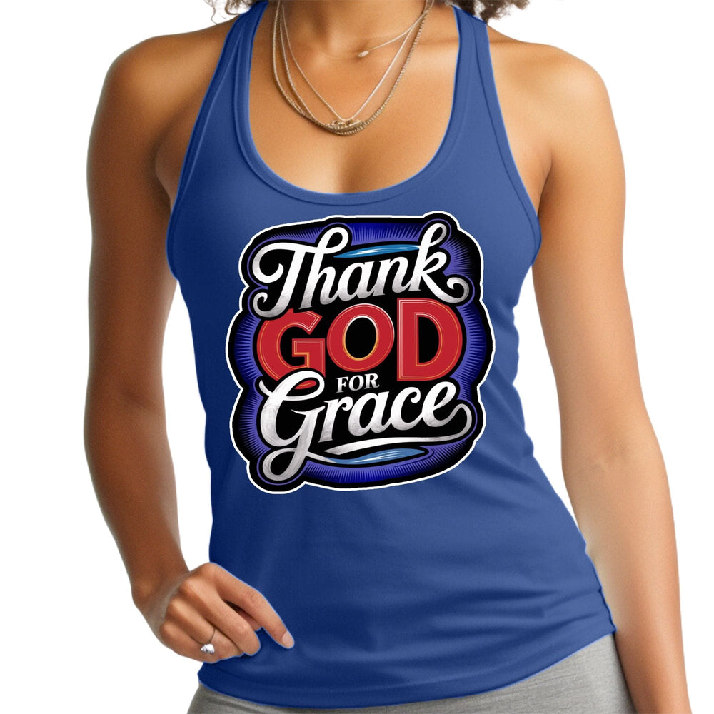 Womens Tank Top Shirt Thank God for Grace - Mens | Tank Tops