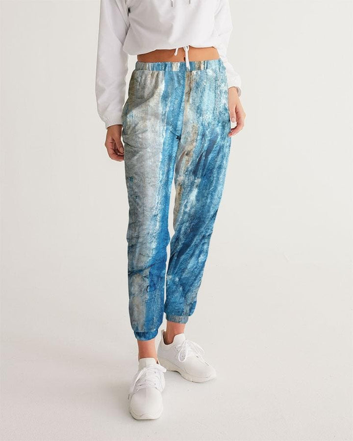 Womens Track Pants - Blue Multicolor Graphic Sports Pants - Womens | Pants