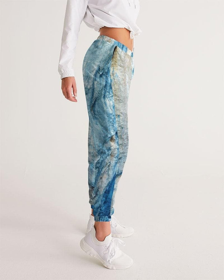 Womens Track Pants - Blue Multicolor Graphic Sports Pants - Womens | Pants