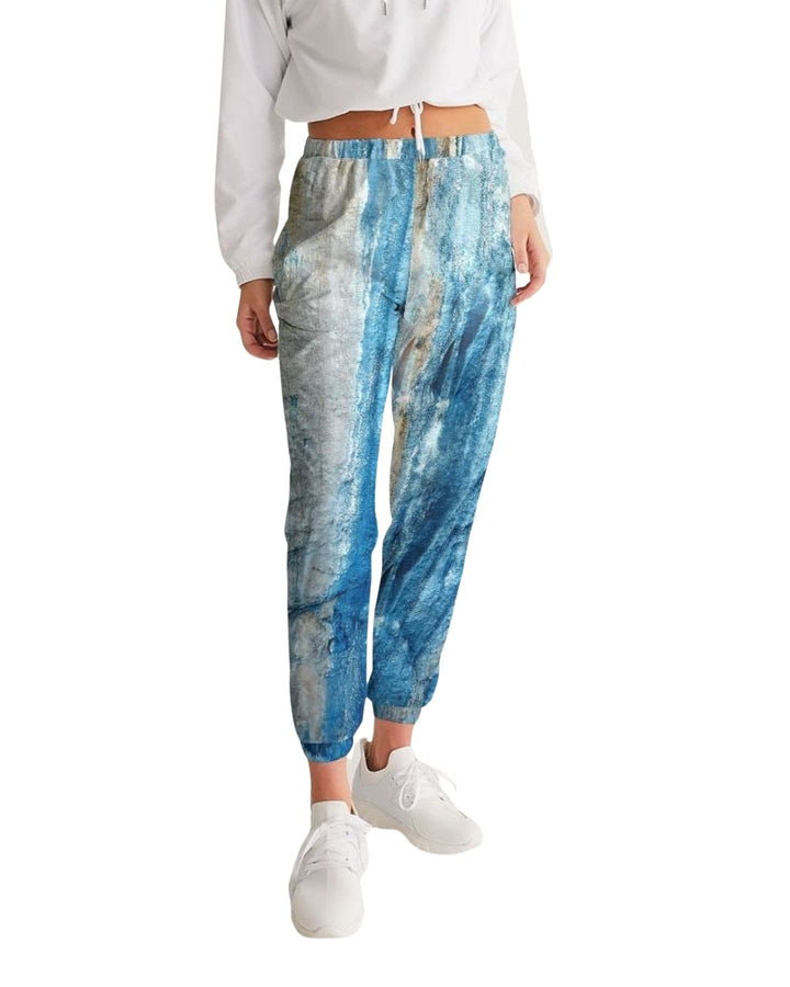 Womens Track Pants - Blue Multicolor Graphic Sports Pants - Womens | Pants