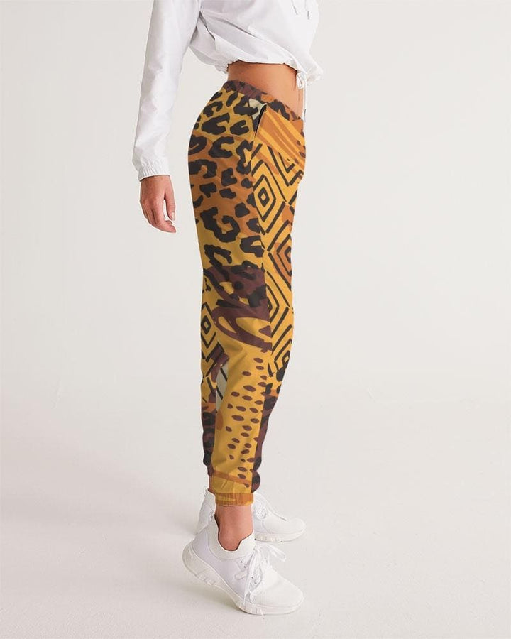 Womens Track Pants - Brown Autumn Graphic Sports Pants - Womens | Pants | Track