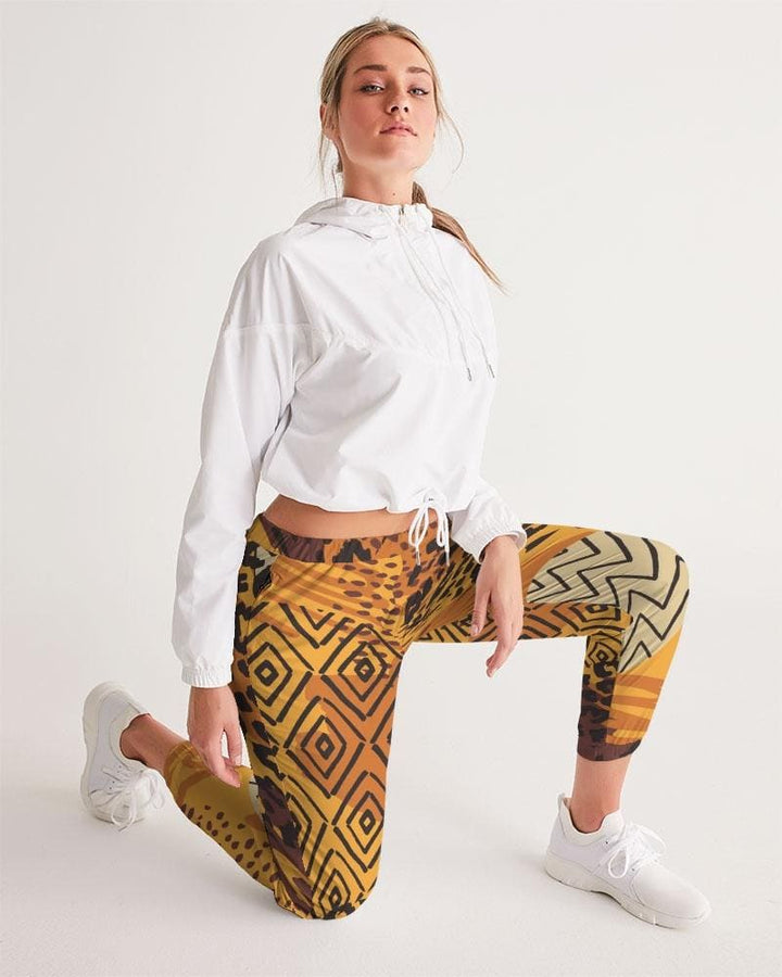 Womens Track Pants - Brown Autumn Graphic Sports Pants - Womens | Pants | Track