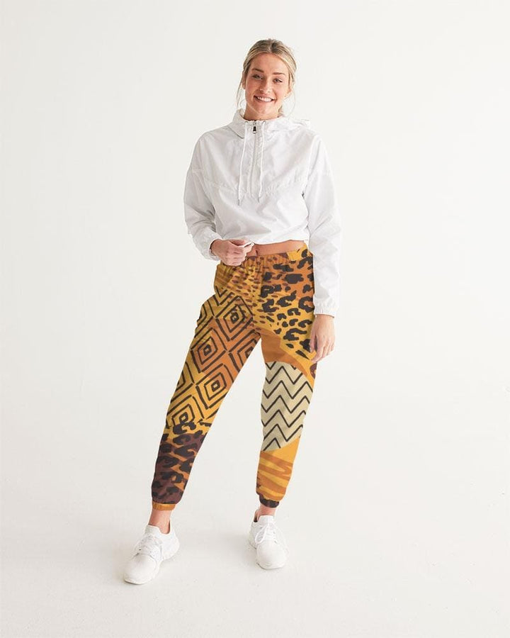 Womens Track Pants - Brown Autumn Graphic Sports Pants - Womens | Pants | Track