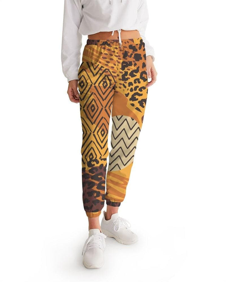 Womens Track Pants - Brown Autumn Graphic Sports Pants - Womens | Pants | Track