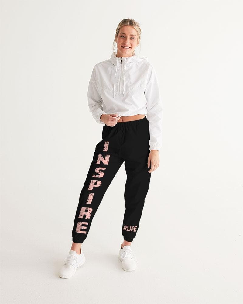 Womens Track Pants - Dark Grey Inspire Graphic Sports Pants - Womens | Pants