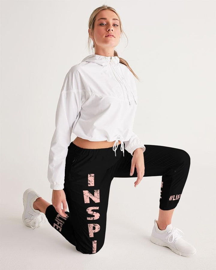 Womens Track Pants - Dark Grey Inspire Graphic Sports Pants - Womens | Pants