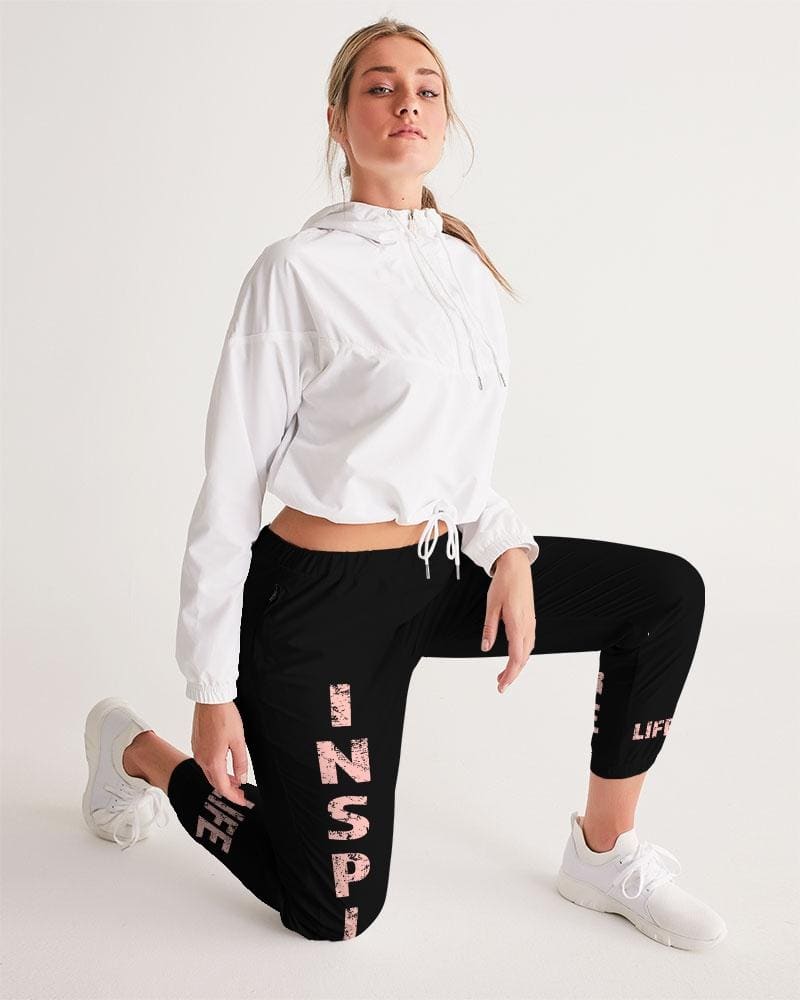 Womens Track Pants - Peach Inspire Graphic Sports Pants - Womens | Pants | Track