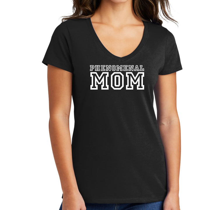 Womens V-neck Graphic T-shirt Phenomenal Mom Print - Womens | T-Shirts | V-Neck