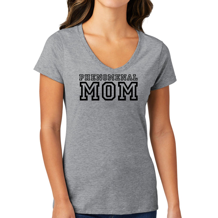 Womens V-neck Graphic T-shirt Phenomenal Mom Print - Womens | T-Shirts | V-Neck