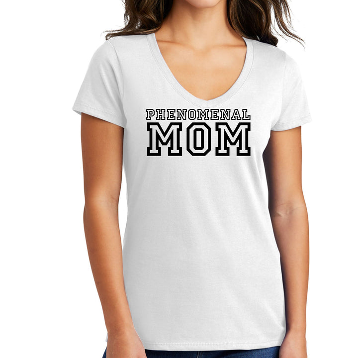 Womens V-neck Graphic T-shirt Phenomenal Mom Print - Womens | T-Shirts | V-Neck