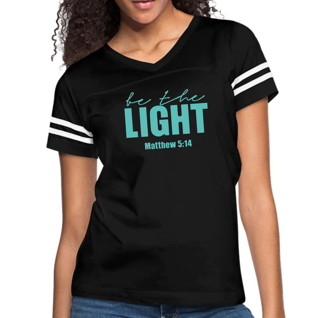 Womens Vintage Sport Graphic T-shirt - be the Light Print