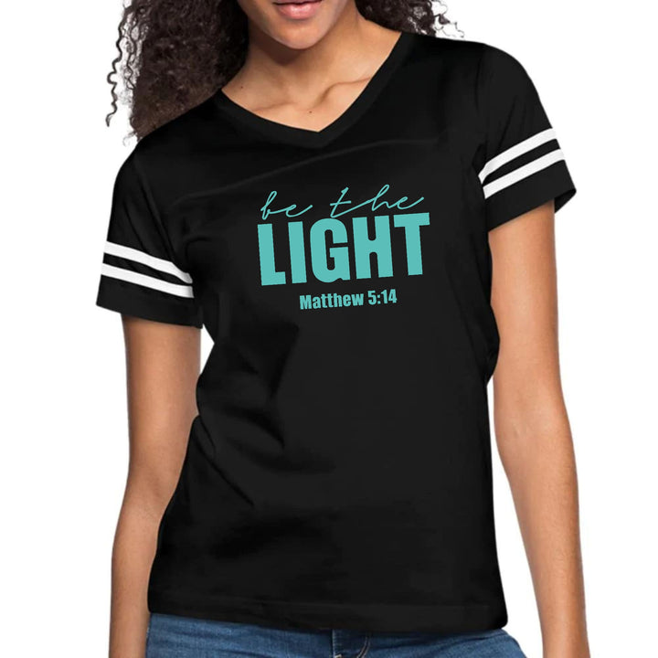 Womens Vintage Sport Graphic T-shirt - be the Light Print